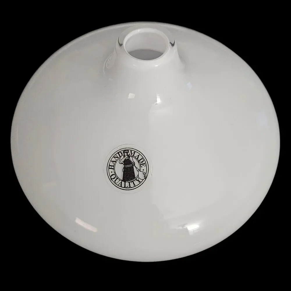 IKEA Handmade Quality White Glass Bud Vase 501.198.41 Round Modern Decor